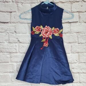 Trish Scully Child dress size 4 blue floral